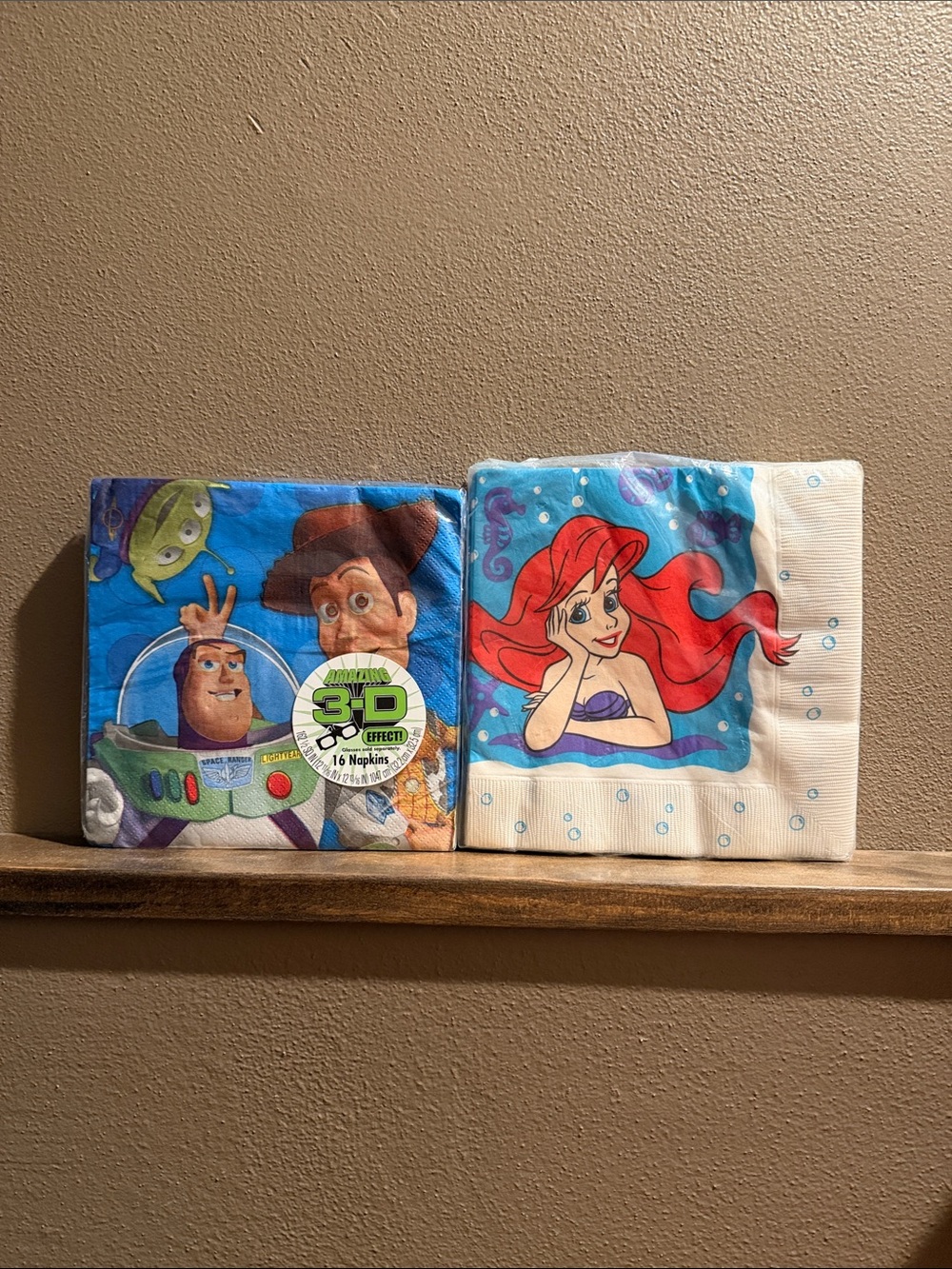 Vintage 90s Disney Little Mermaid/Toy Story Party Napkins